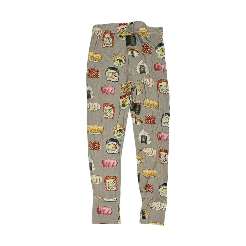 Posh Peanut Bamboo Sushi 2pc Pant Pajama Set‎ Tan 4T Whimsygoth Cottage Foodie